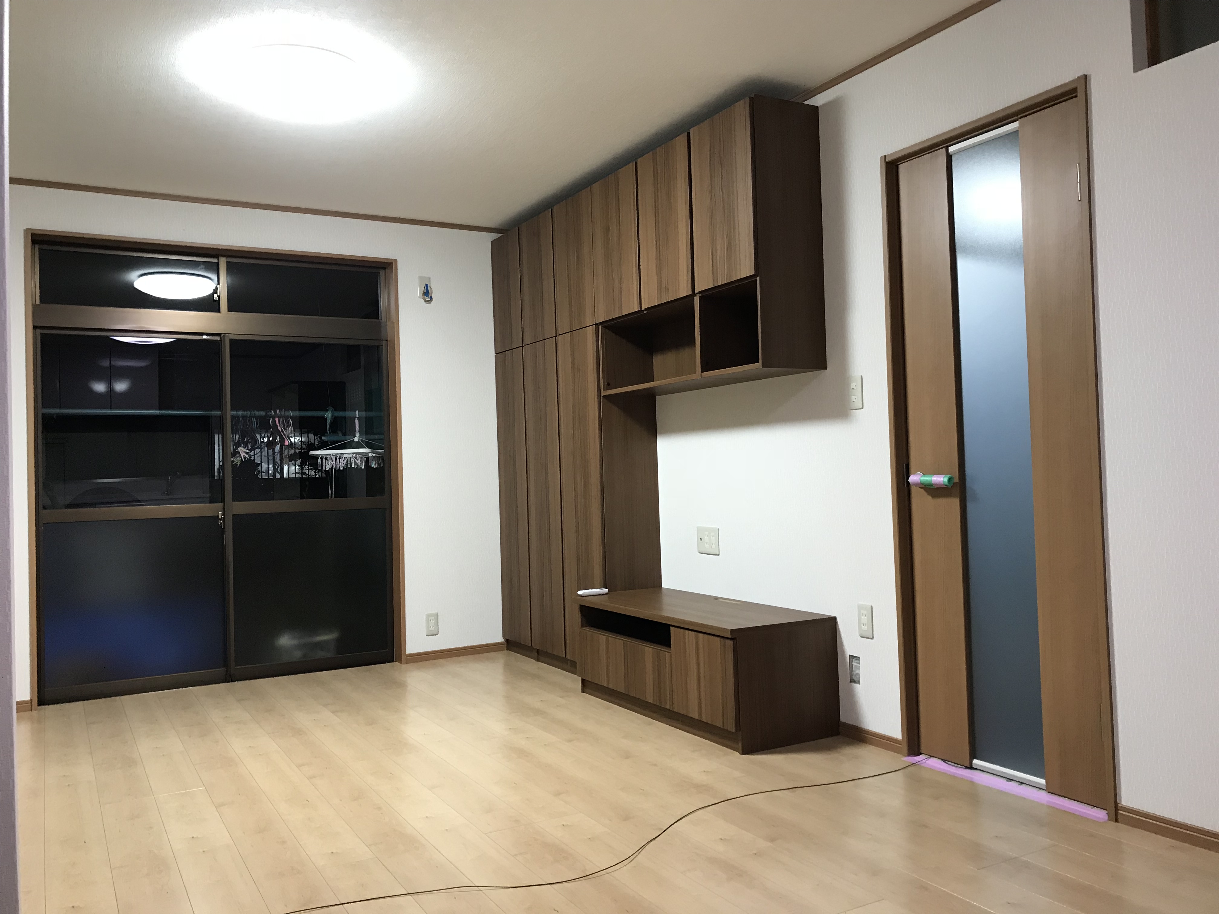 LDKリフォーム　リビング壁面家具 アイキャッチ画像
